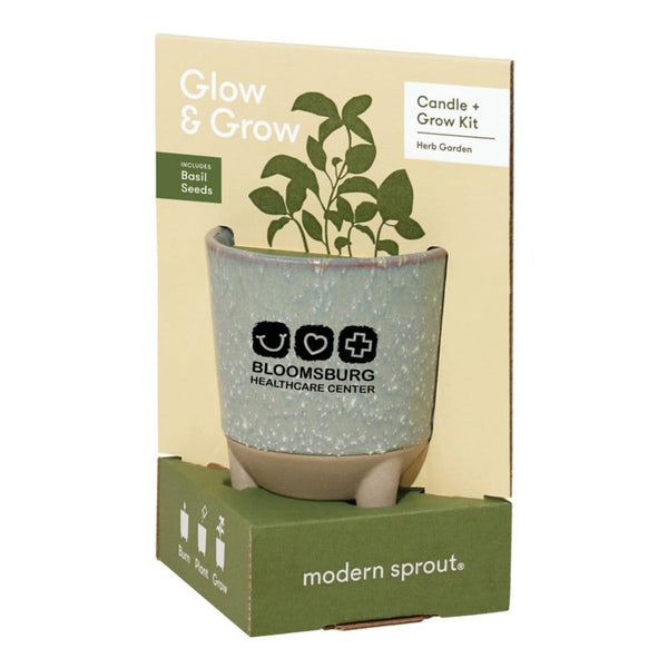 Add Your Logo: Modern Sprout Candle and Planter Gift Set