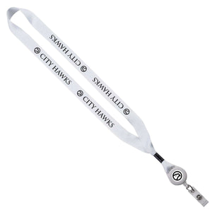 Add Your Logo: Polyester Lanyard with Retractable Badge Reel