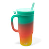Add Your Logo: Silipint 32 oz Silicone Straw Tumbler with Handle