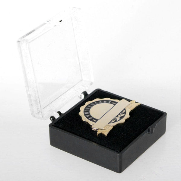 Personalized Anniversary Lapel Pin - Black