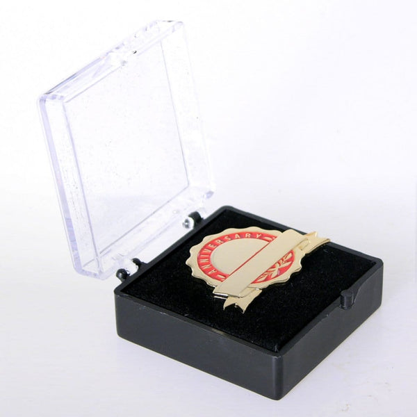 Personalized Anniversary Lapel Pin - Red