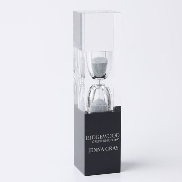 Timeless Hourglass Crystal Trophy