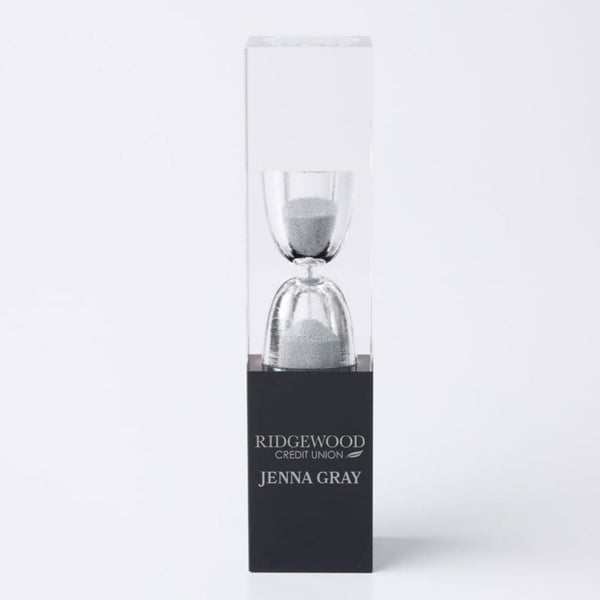 Timeless Hourglass Crystal Trophy