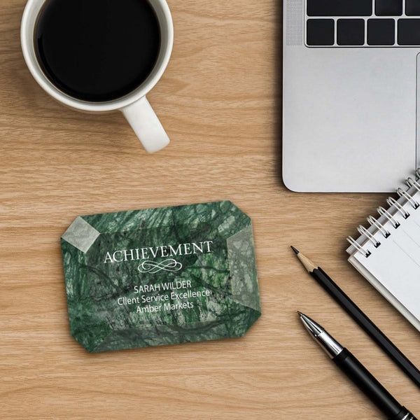 Solid as a Rock Rectangular Paperweight- Green