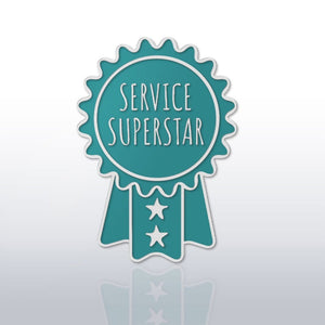 Award Ribbon Lapel Pin - Service Superstar