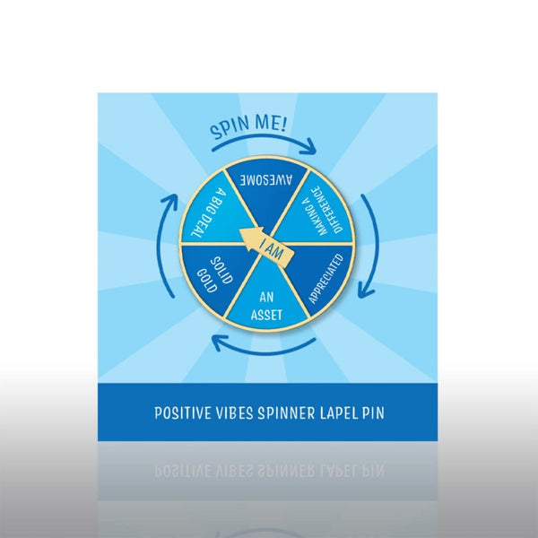 Positive Vibes Spinner Lapel Pin