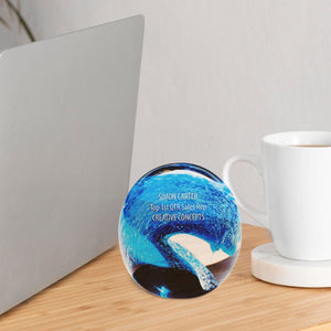 Making Waves Art Glass Trophy