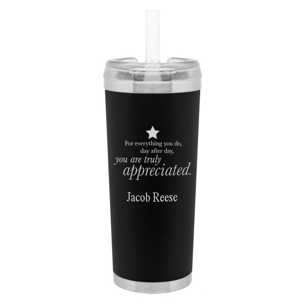 Custom Colorific Thermal Tumbler - Black