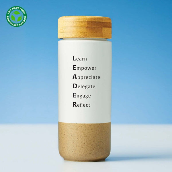 Custom: Minimalist Ceramic & Bamboo Tumbler - Leader