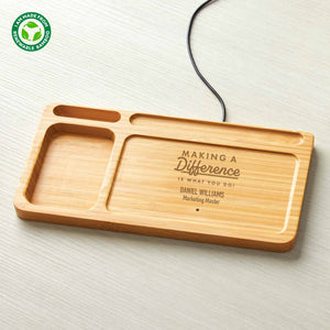 Custom: Bamboo Charger Desk Organizer