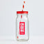 Charming Mason Jar Tumbler with Candy Stripe Straw - Cheers to Us