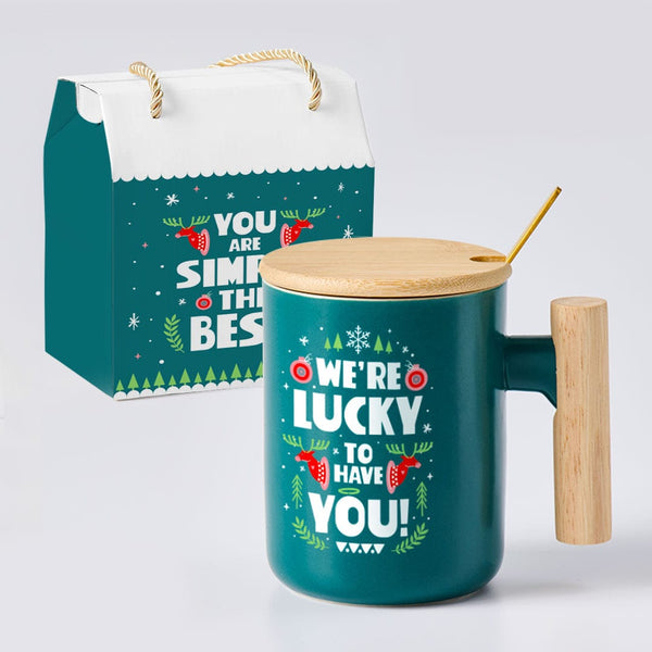 Festive Nordic Mug Gift Set - Lucky to Have You
