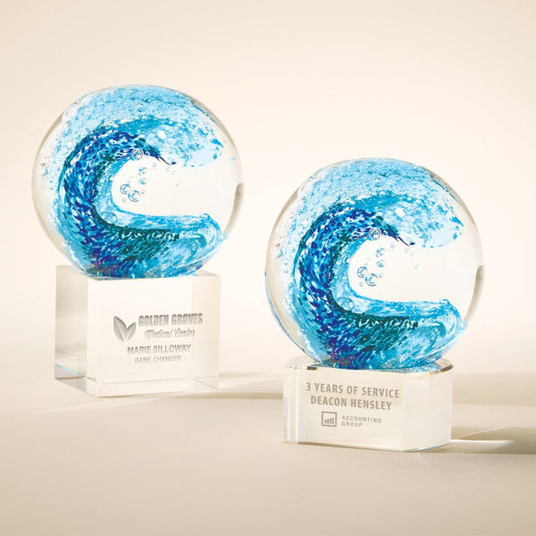 Oceanic Art Glass Trophies - Oval Base