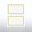 Certificate Paper - Scallop - Half-Size - Gold - 100pk