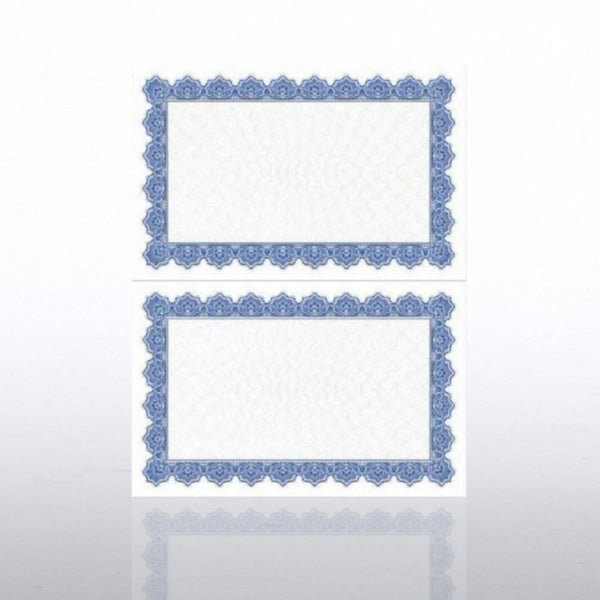 Certificate Paper - Scallop - Half-Size - Royal Blue - 100pk