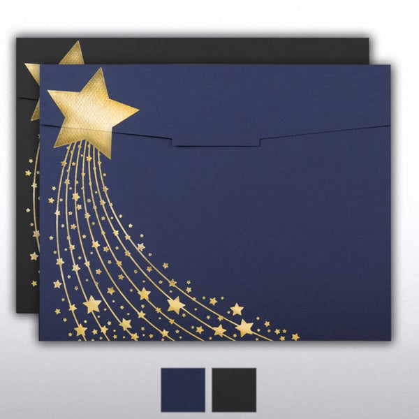 Foil-Stamped Certificate Folder - Shooting Star