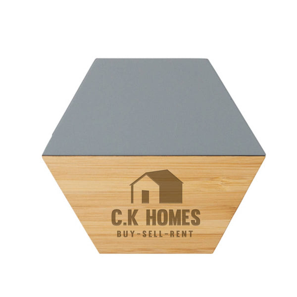 Add Your Logo: Set in Stone Coaster Set