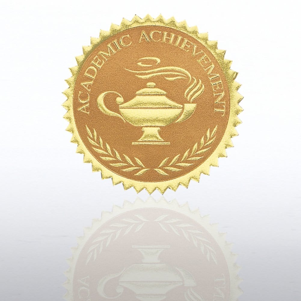 Gold Foil Certificate Seals Outstranding Excellence Self Adhesive