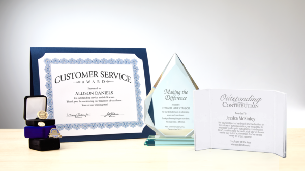 Reinforcing Exemplary Behavior with Corporate Awards and Plaques