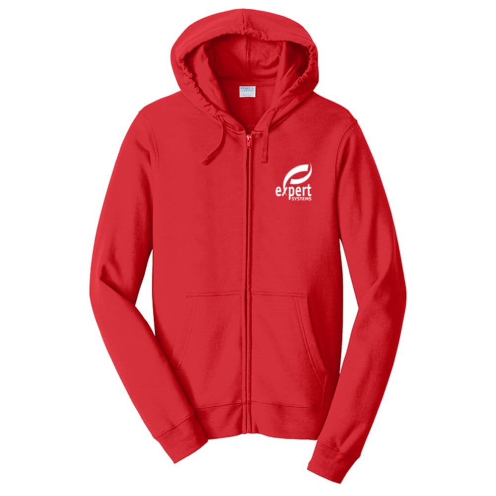 Red zip sweatshirt sales