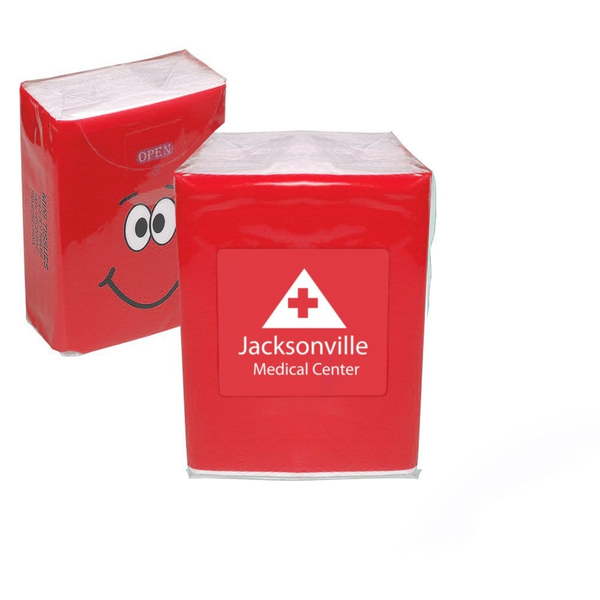 Add Your Logo: Goofy Guy Pocket Tissue