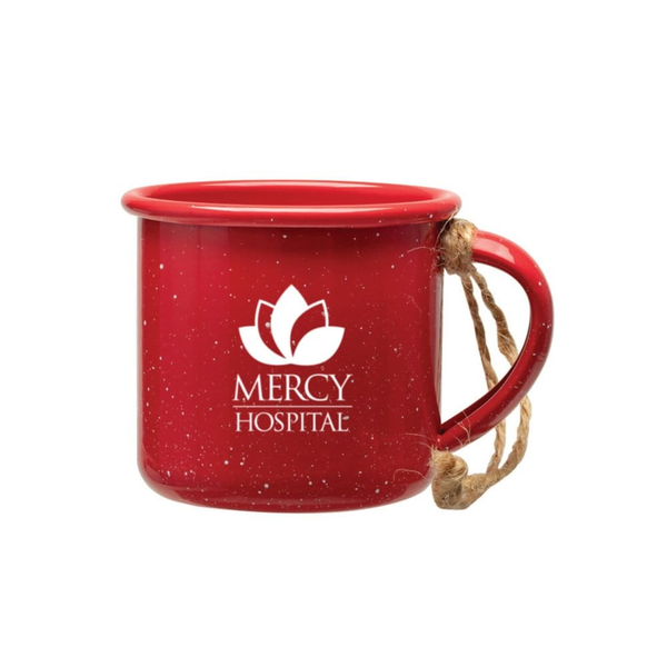 Add Your Logo: Mini Campfire Mug Ornament