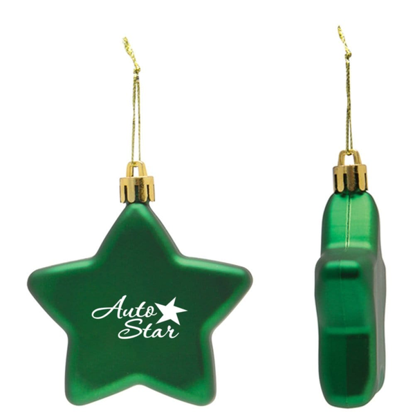 Add Your Logo: Shatterproof Classic Star Ornament