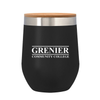 Add Your Logo:12 oz. Wine Stainless Tumbler with Bamboo Lid - disco