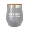 Add Your Logo:12 oz. Wine Stainless Tumbler with Bamboo Lid - disco