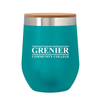 Add Your Logo:12 oz. Wine Stainless Tumbler with Bamboo Lid - disco