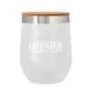 Add Your Logo:12 oz. Wine Stainless Tumbler with Bamboo Lid - disco
