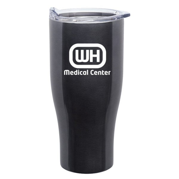 Add Your Logo: 27oz Polished Stainless Steel Travel Tumbler