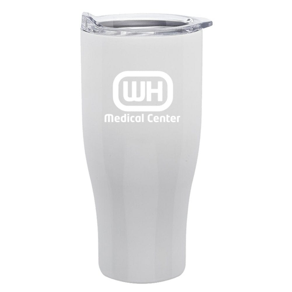 Add Your Logo: 27oz Polished Stainless Steel Travel Tumbler