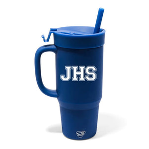 Add Your Logo: 32 oz Silicone Straw Tumbler with Handle
