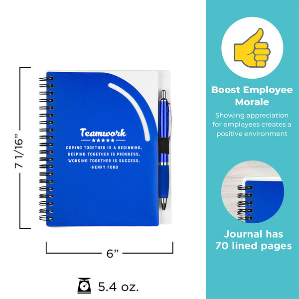Color Pop Value Journal & Pen - Teamwork Blue