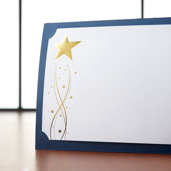 Foil-Stamped Certificate Paper - Gold Shooting Star - 50pk