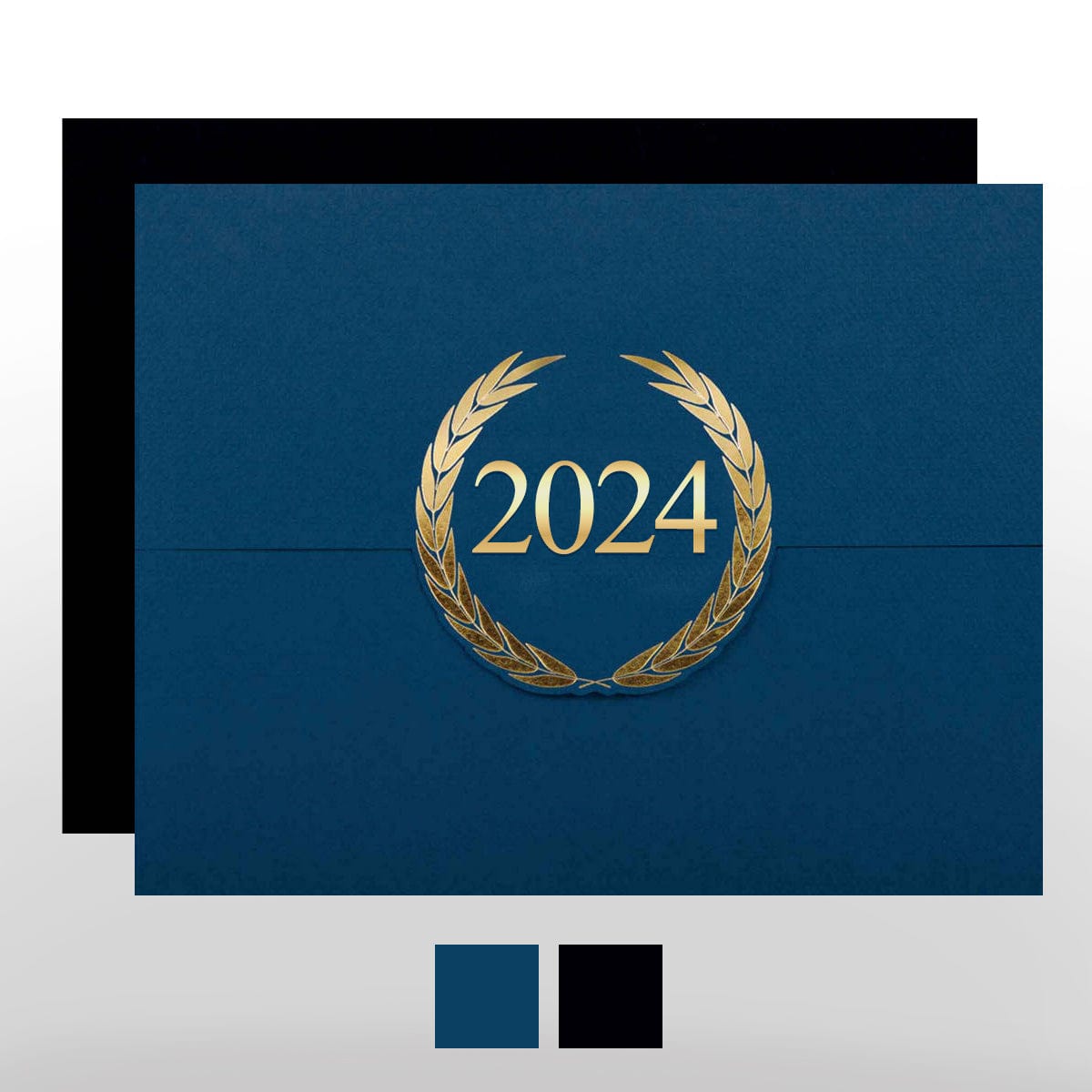 FoilStamped Certificate Folder Laurels 2024 Baudville
