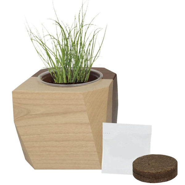 Add Your Logo: Modern Wooden Planter