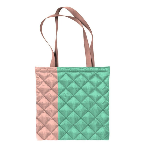 Add Your Logo: Reuse & Recycle Puffy Tote Bag