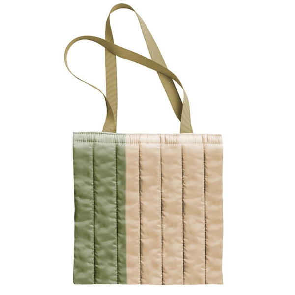 Add Your Logo: Reuse & Recycle Puffy Tote Bag