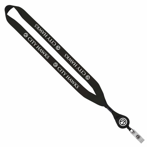 Add Your Logo: Polyester Lanyard with Retractable Badge Reel – Baudville