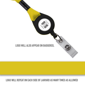 Add Your Logo: Polyester Lanyard with Retractable Badge Reel