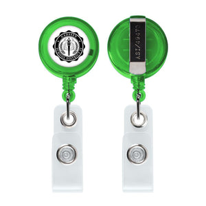 Add Your Logo: Translucent Round Badge Reel - Better