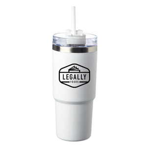 Add Your Logo: 23 oz Matte Finish Stainless Steel Travel Tumbler
