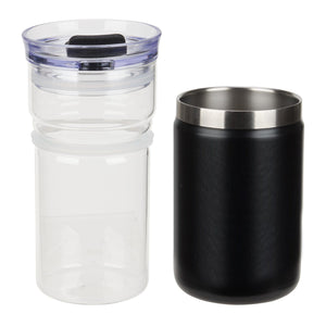 Add Your Logo: 12 oz Glass Tumbler & Insulated Can Cooler
