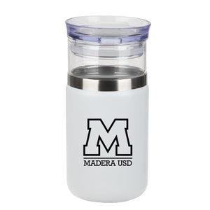 Add Your Logo: 12 oz Glass Tumbler & Vacuum Insulated Can Cooler