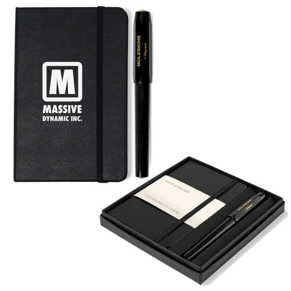 Notebook Pin Add Your Logo: Moleskine Mini Notebook & Pen Set - Baudville