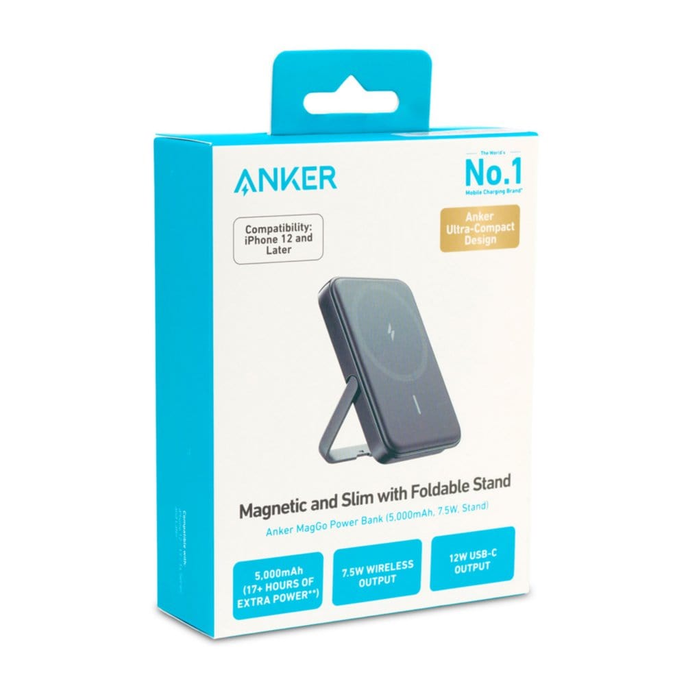 Add Your Logo: Anker MagGo 5K Power Bank with Stand – Baudville Add Your Logo: Anker MagGo 5K Power Bank with Stand – Baudville