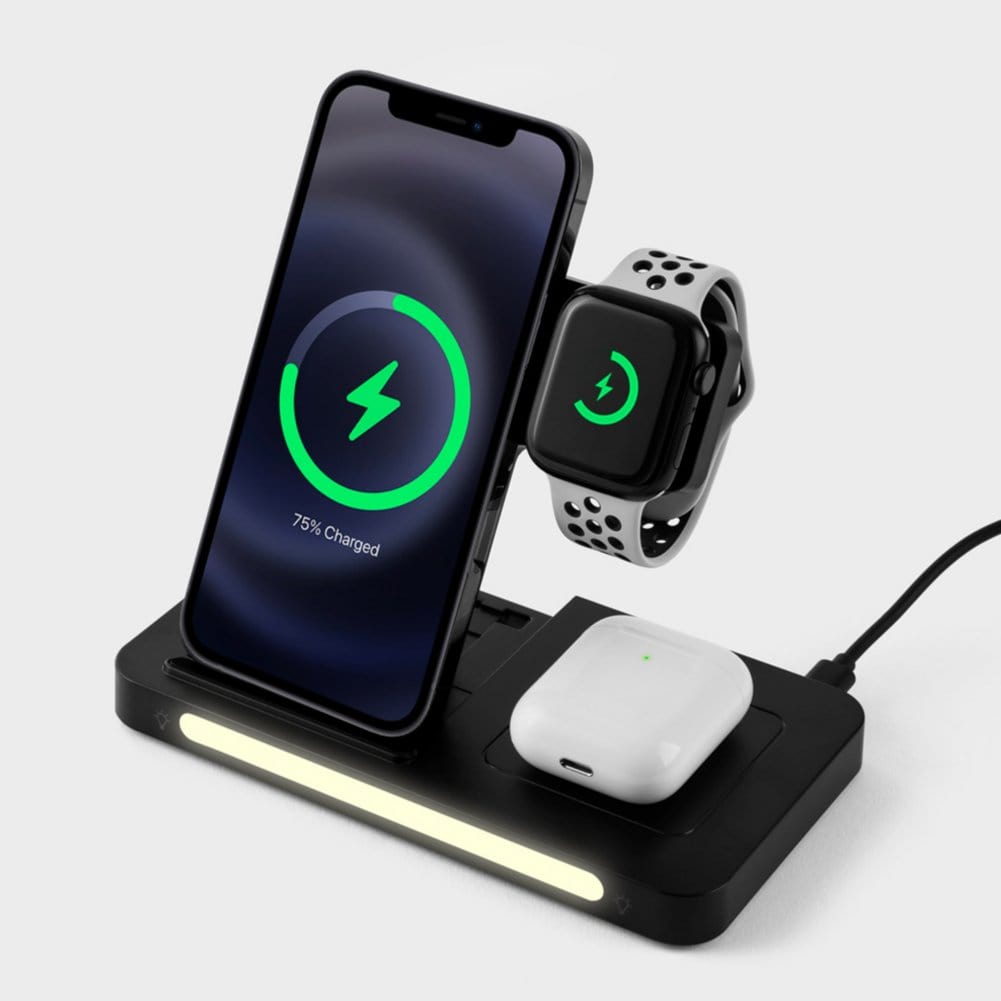 Powerdoc Add Your Logo: PowerDoc 3-in-1 Charging Station – Baudville