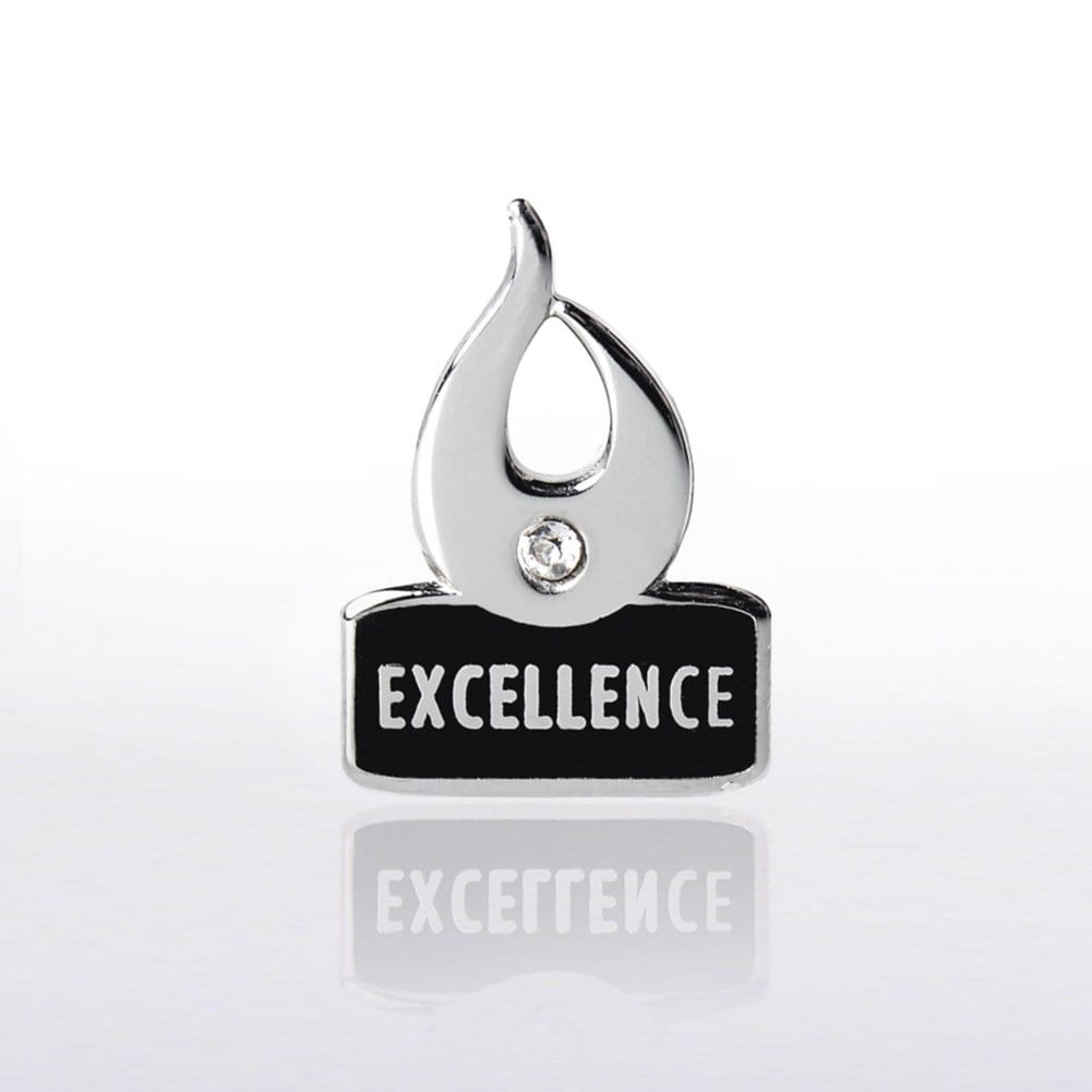 Lapel Pin - Flame Excellence w/ Gem